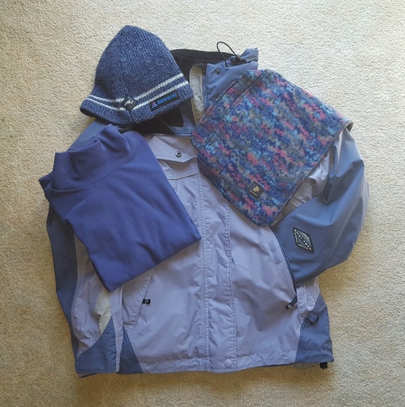 Columbia Jackets & Blazers - Ski jacket with hat, scarf and shirt